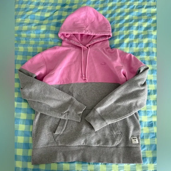 Pink Colour Block Roots Hoodie - Picture 1 of 4